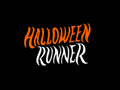 Halloween Runner branding design halloween lettering logo type typography video game