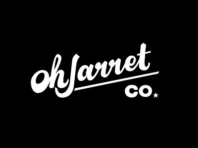 OHJARRET.CO branding design lettering logo personal personal brand type typography vector