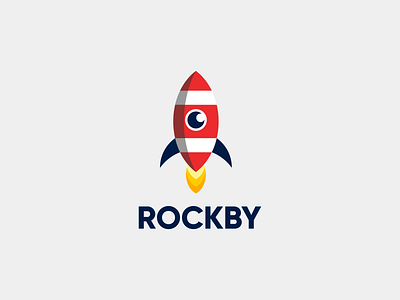 Rocket + Rugby branding design flat illustration logo minimal vector