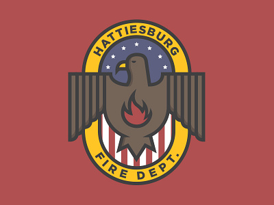 Rejected Hattiesburg Fire Dept. Logo america badge eagles fire hattiesburg logo mississippi