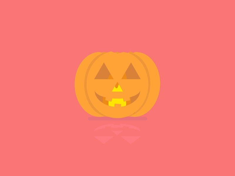 Bouncing Jack O' Lantern animation gif halloween illustration loop october pumpkin spook