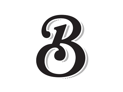 B b lettering script