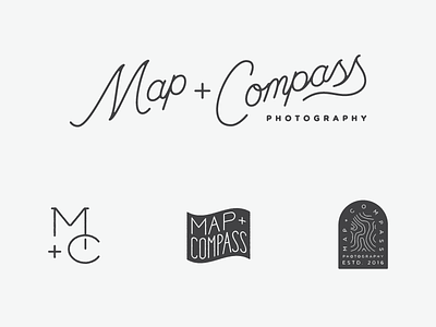 Map + Compass branding lettering photography