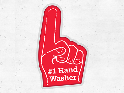 #1 Hand Washer coronavirus covid19 foam finger foam hand hand hand washing hands number one pandemic pointing sports