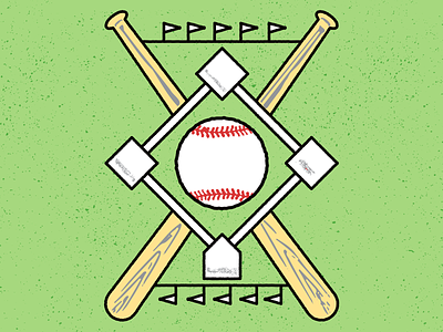 Baseball Theme baseball graphic design illustration mlb retro sports vector vintage work in progress