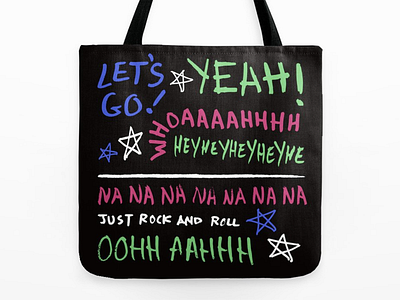 Pop Punk Tote Bag bands blink 182 green day lyrics music new found glory pop punk pop punk punk rock sketchy tote bag typography warped tour