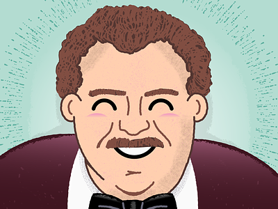 Del Griffith 1980s 80s bow tie bowtie comedy del griffith eighties film funny holidays john candy john hughes movies mustache portrait shower curtain rings smile sweater thanksgiving