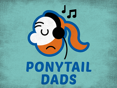 Ponytail Dads Podcast design illustration logo design music podcast podcast logo vector