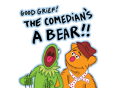 The Muppets cute fozzie bear illustration illustrator kermit kermit the frog muppet show muppets the muppets