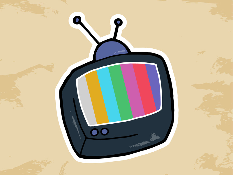 Retro Netflix Machine! old digital color bars vintage retro tv television vector illustrator illustration