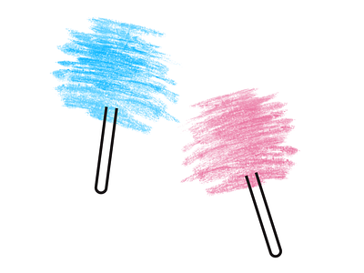 Minimalist Cotton Candy candy cotton cotton candy cute fun illustration minimalism minimalist sweet vector