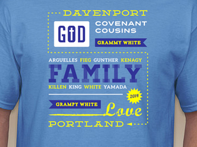 White Family Reunion T-Shirt Design family family reunion t shirt t shirt design tshirt tshirt design type typography