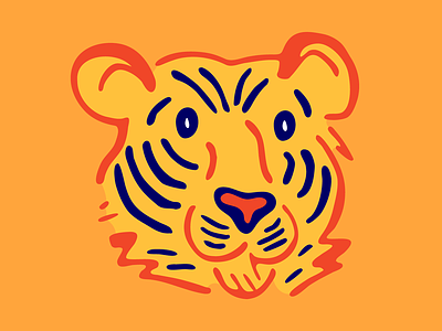 Tiger animal animals cute for kids illustration orange red stripes tiger tigers wild animals zoo zoo animals zookeeper