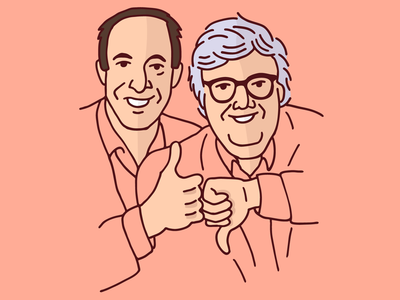 Siskel and Ebert at the movies chicago film film critic film criticism film critics gene siskel movies portrait richard roeper roger ebert siskel and ebert thumb two thumbs up