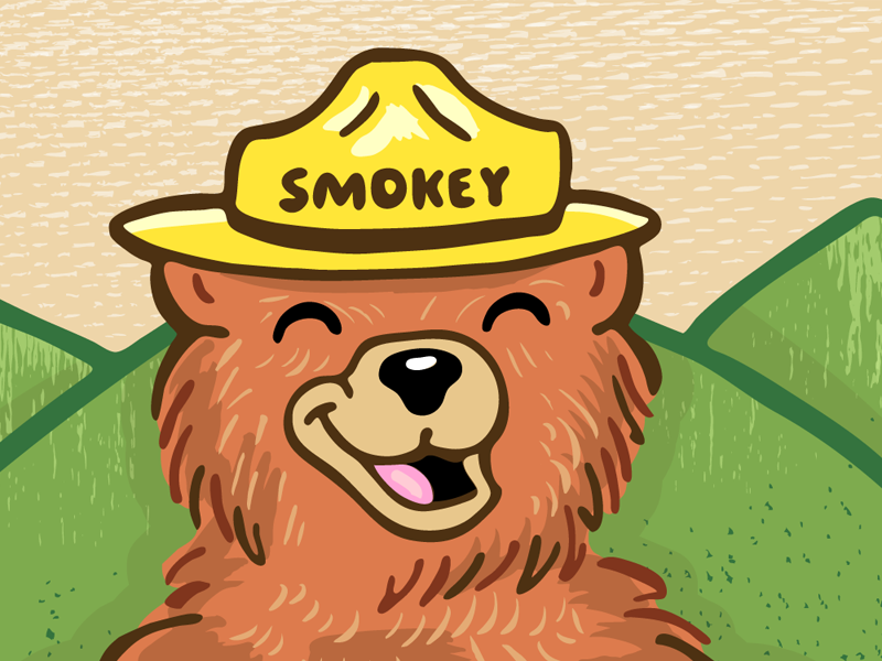 Smokey Bear by Eddie Fieg Studio on Dribbble