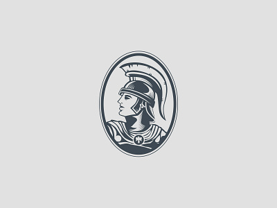 roman warrior design icon illustration logo mascot vector