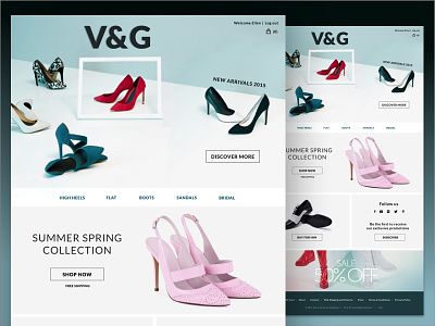 Shoe Store Concept ecommerce shoe shop store ui