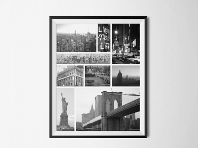 New York Collage blackwhite collage photo