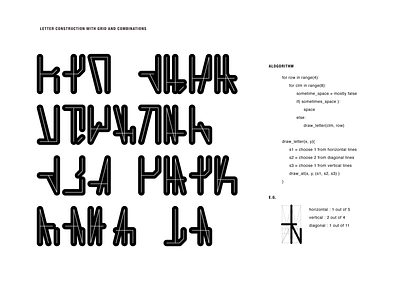 letter construction with grid and combinations graphicdesign python svg typography