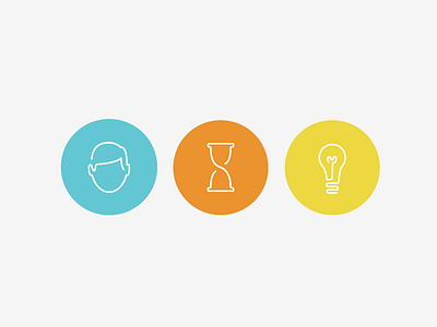 More Icons for Infomedia Site circle face hourglass lightbulb line person