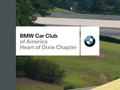 BMW Car Club of America Heart of Dixie Chapter Logo and Slider. bmw car club