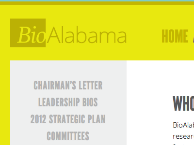 Logo and Web Redesign for BioAlabama