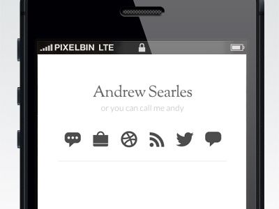 New Website andrew searles andy blog icon menu icons iphone mobile portfolio