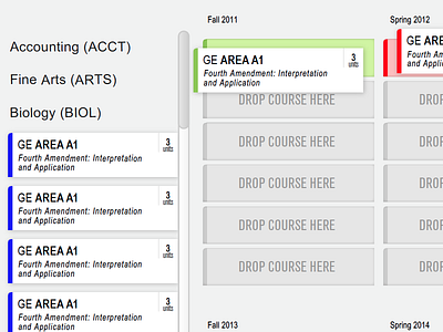 Semester Planner calendar courses drag and drop scheduling software