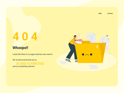 404 error page design ui web
