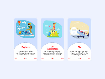 Onboarding screens