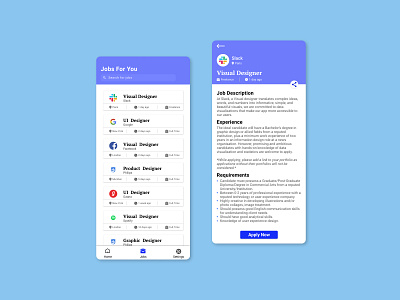 Job Listing 050 app design ui ux