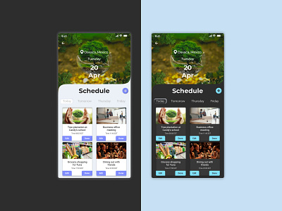 Schedule 071 app dailyui071 design neumorphism ui ux