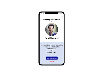 Pending Invitation 078 app dailyui078 design ui ux