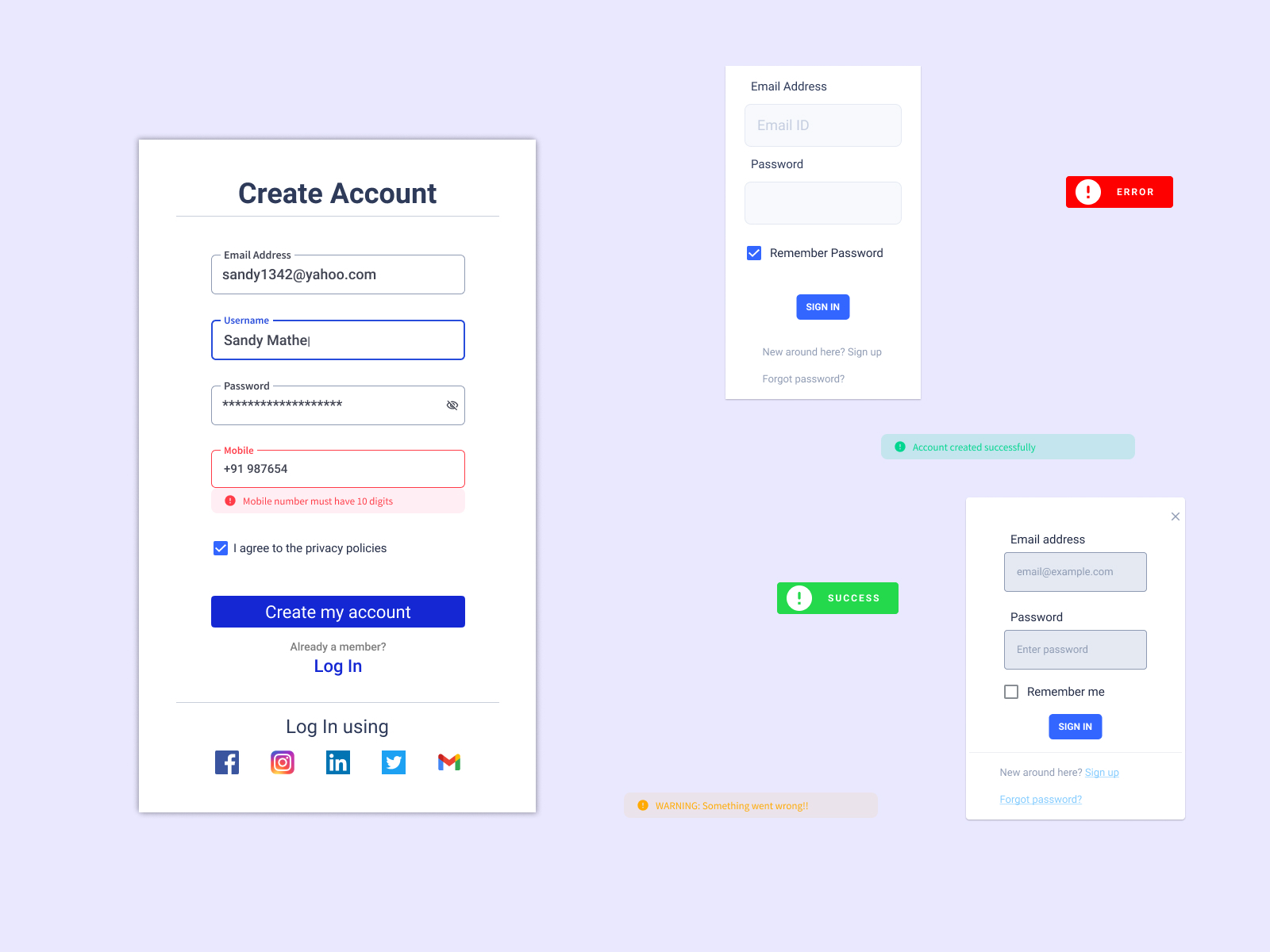 Form by Yashasvi Sahu on Dribbble