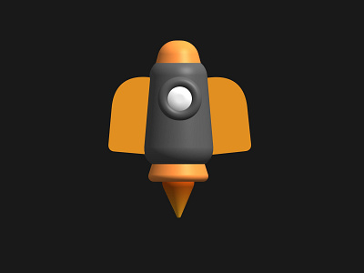 3-D Rocket 3d animation design illustration motion graphics vector