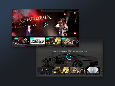 Cizo Website clean dark design entertainment gradient media modern streaming ui videos website