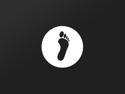 Footspot Logo clean dark design events logo minimal modern party photos record social ui