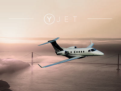 Y-Jet Logo clean crowdfunding design exclusive flying light logo luxury minimal private jet travel ui