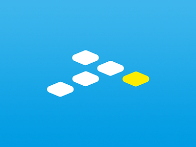 Tapture Logo blue clean game geometric logo map minimal modern team territory ui yellow