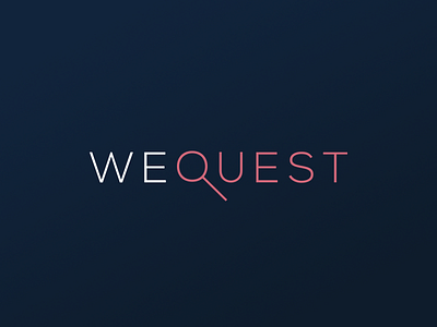 Wequest Logo blue clean concert crowd logo minimal modern music pink request simple ui