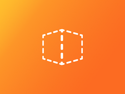 Storgage Logo box clean dotted geometric gradient logo minimal modern on demand orange storage ui