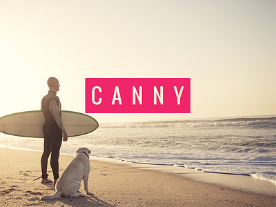 Canny Logo box clean e commerce logo logotype marijuana minimal modern pink surf ui weed