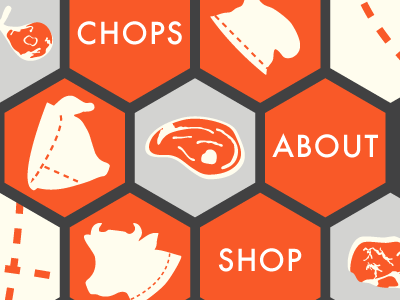 Chop Shop #2 branding butcher chop design illustration knife logo meat shop wes anderson