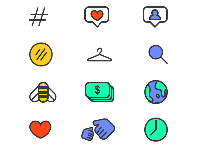 Icons connect in color buzz connect e commerce icon instagram