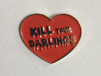 Kill Your Darlings Pin! badge etsy heart patch pin shop