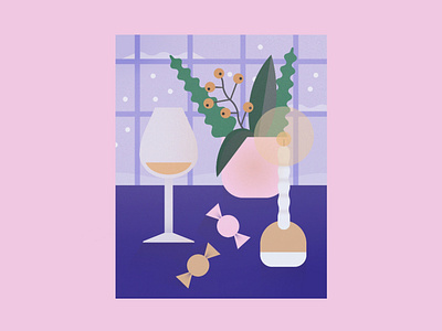 Flowers and Wine ✨ design flower illustration flowers graphic design illustration illustrator vector