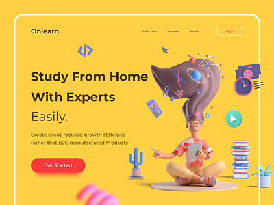 Onlearn - Online learning platform class design e learning education illustration learning online course online school school student ui ui trends uiux uiux design uiuxdesign userinterface web design website website design