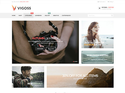 Vigoss Shopify Theme ecommerce fashion responsive theme shopify theme