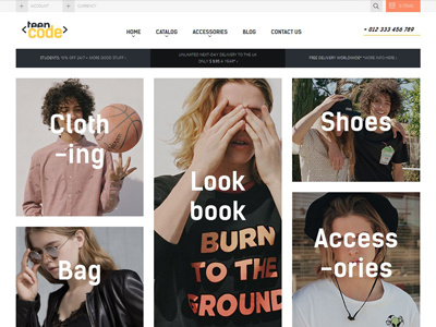 Teencode Shopify Theme fashion junothemes shopify theme teencode