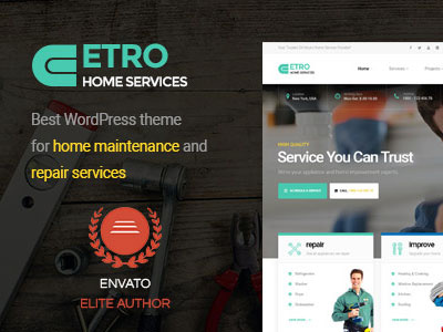 Etro - Home Maintenance Services WordPress Theme appliance bathroom repair door repair electrical services painting plumbing services